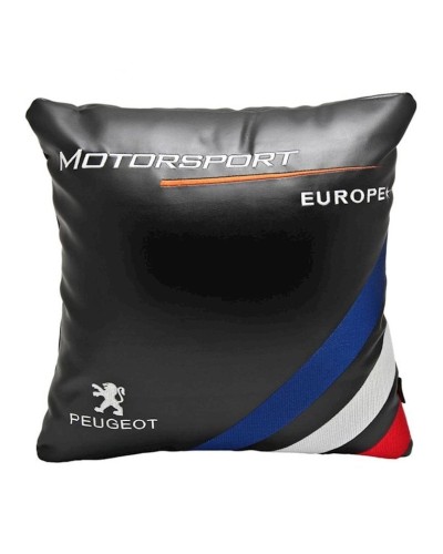 Avtomobil üçün yastıq King Peugeot Motorsport, 36x36 sm, Qara