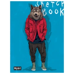 Скетчбук Проф-Пресс На Стиле. Волк, 64 листов, формат A5