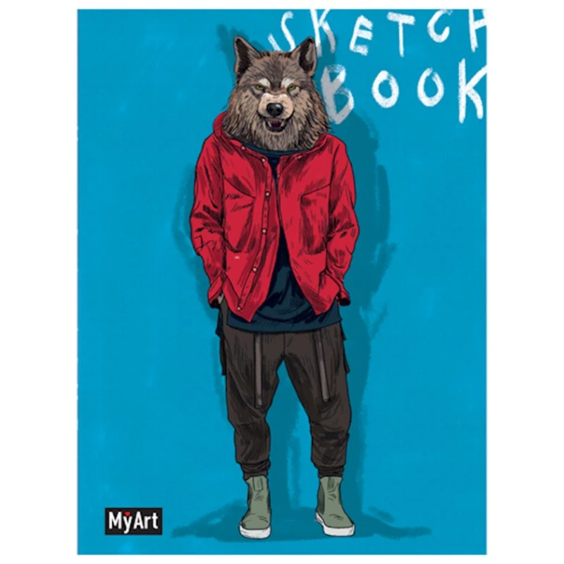 Скетчбук Проф-Пресс На Стиле. Волк, 64 листов, формат A5 Скетчбук Проф-Пресс На Стиле. Волк, 64 листов, формат A5