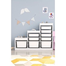 Oyuncaqlar üçün şkaf Pratico I39038, ağ, 29.6x93x132.3 sm