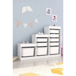 Шкаф для игрушек Pratico I39038, белый, 29.6x93x132.3 см