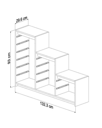 Oyuncaqlar üçün şkaf Pratico I39038, ağ, 29.6x93x132.3 sm