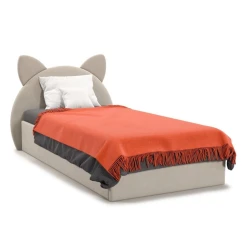 Tək nəfərlik çarpayı Art_tek_yataq (100) 23, laminat/parça, bej, 200x85x100 sm