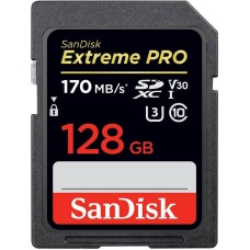 Yaddaş kartı Sandisk 128GB SDXC class 10 UHS-I U3 Extreme Pro