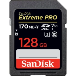 Карта памяти Sandisk 128GB SDXC class 10 UHS-I U3 Extreme Pro