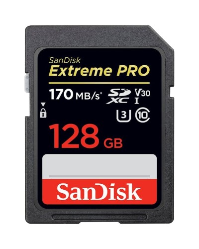 Yaddaş kartı Sandisk 128GB SDXC class 10 UHS-I U3 Extreme Pro