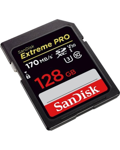 Yaddaş kartı Sandisk 128GB SDXC class 10 UHS-I U3 Extreme Pro