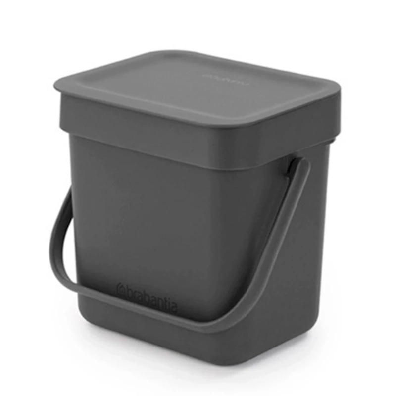 Zibil vedrəsi Brabantia Sort & Go, 18.1x13.9x18.8 sm, plastik, 3 l, boz