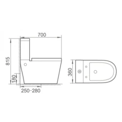 Unitaz Classo CL-002, ağ