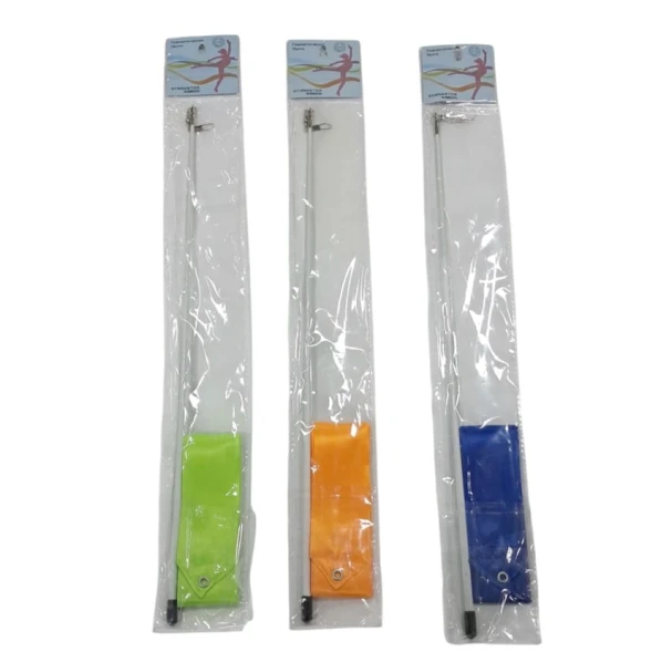 Bədii gimnastika üçün elastik lentli çubuq WS0651, narıncı