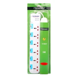 Şəbəkə filtri Terminator TPB 816 3 m, 6-rozetkalı White