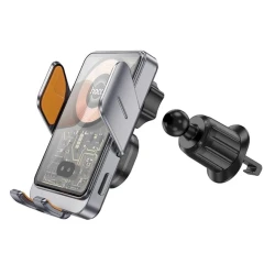 Автомобильный держатель Hoco HW7 с беспроводной зарядкой, черный