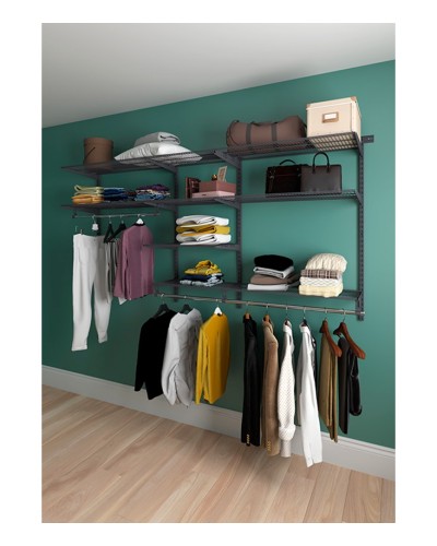 Rəfli asılqan Praktik Home Optima G240, qarderob sistemi, qrafit