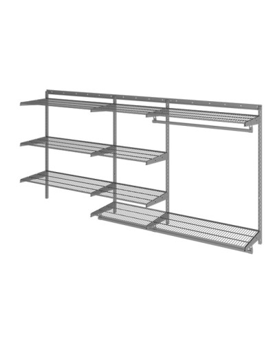 Rəfli asılqan Praktik Home Optima G240, qarderob sistemi, qrafit