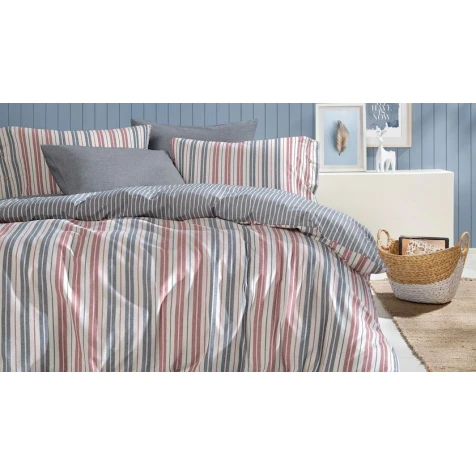 Комплект постельного белья Yataş Romina пододеяльник 200x220, простыня 240x260, наволочки 50x70, двуспальный, разноцветный