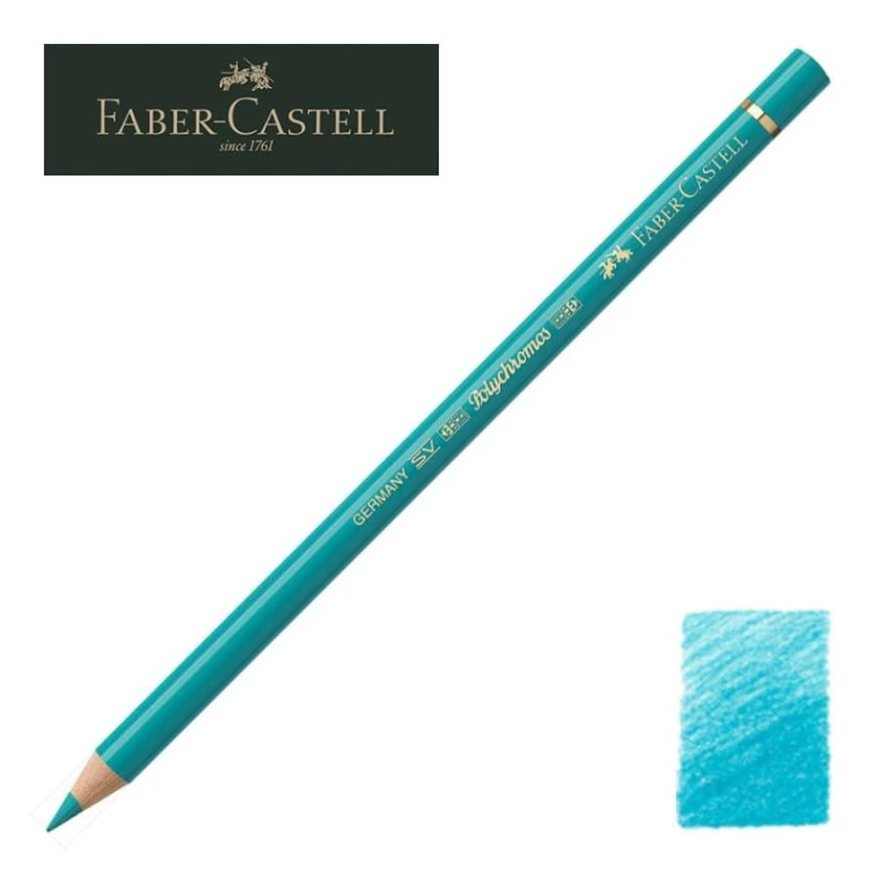 Цветной карандаш Faber-Castell Polychromos, цвет 156, кобальтово-зеленый Цветной карандаш Faber-Castell Polychromos, цвет 156, кобальтово-зеленый