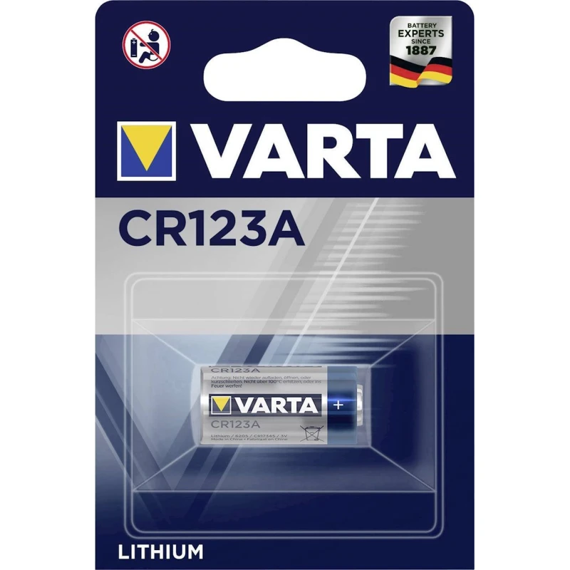 Батарейка Varta CR 123A BLI 1 Lithium Батарейка Varta CR 123A BLI 1 Lithium