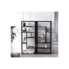 Stellaj Letta LDSP, qara, 132х20х124 sm