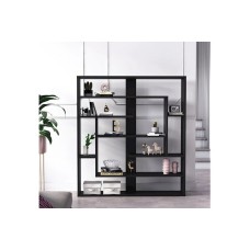 Stellaj Letta LDSP, qara, 132х20х124 sm