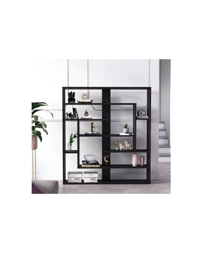 Stellaj Letta LDSP, qara, 132х20х124 sm
