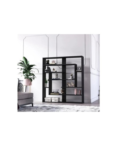 Stellaj Letta LDSP, qara, 132х20х124 sm