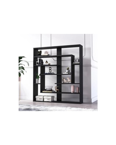 Stellaj Letta LDSP, qara, 132х20х124 sm