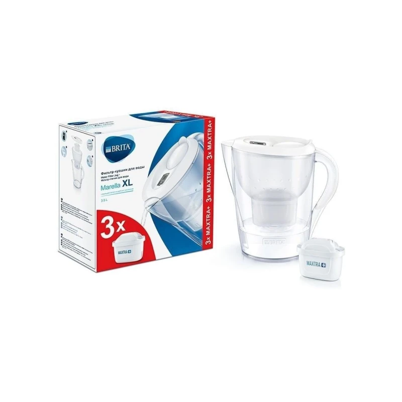 Фильтр-кувшин Brita Marella XL, 3.5 л, белый/прозрачный Фильтр-кувшин Brita Marella XL, 3.5 л, белый/прозрачный