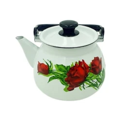 Чайник для кипячения воды Керченская эмаль Андорра, 3500 мл, эмалированная сталь, белый Чайник для кипячения воды Керченская эмаль Андорра, 3500 мл, эмалированная сталь, белый