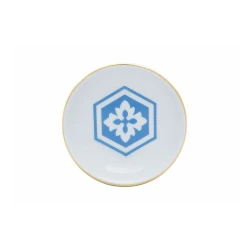 Миска Porland Morocco Desen2, фарфор, белая/синяя, 10 см