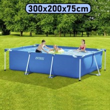 Hovuz Intex Rectangular Frame 3834TX28272, karkas, həcm 3834 l, mavi, 300x200x75 - 3834TX28272