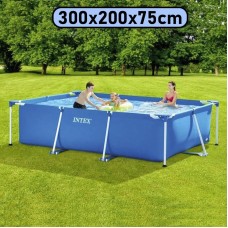 Hovuz Intex Rectangular Frame 3834TX28272, karkas, həcm 3834 l, mavi, 300x200x75 - 3834TX28272