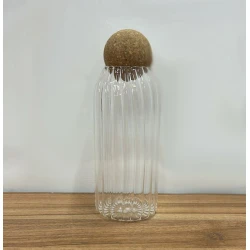 Емкость для хранения, 1 шт, 23x11 см, прозрачная/коричневая