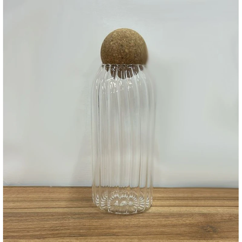 Емкость для хранения, 1 шт, 23x11 см, прозрачная/коричневая