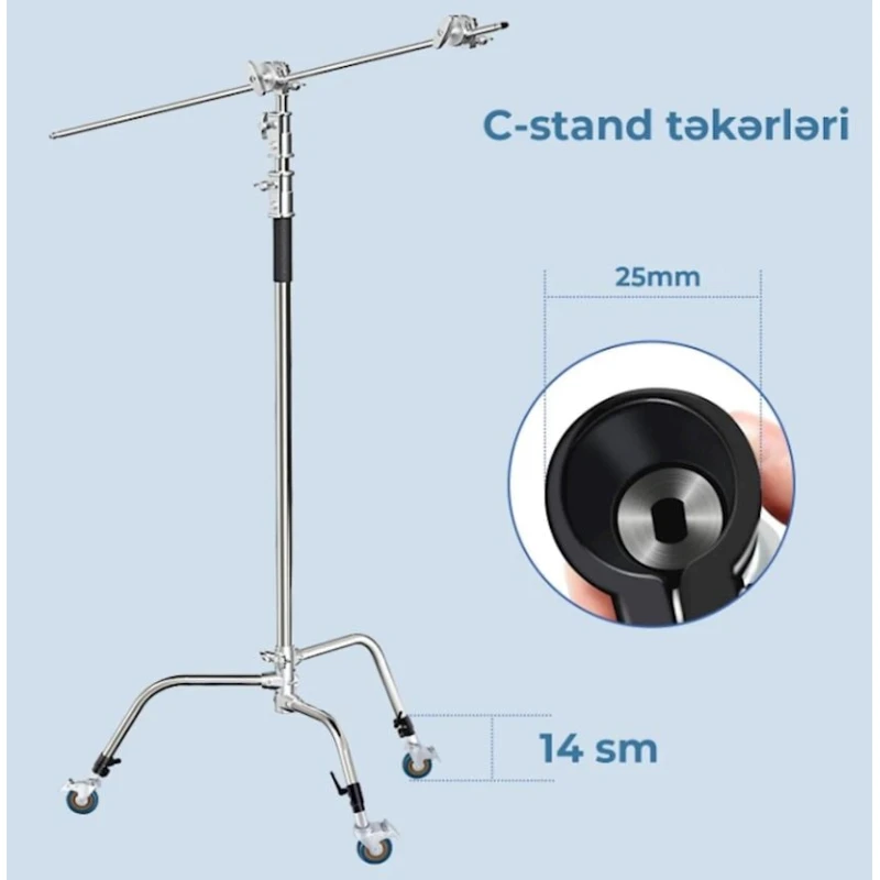 Колеса для стойки C stand L- 554, серебристый