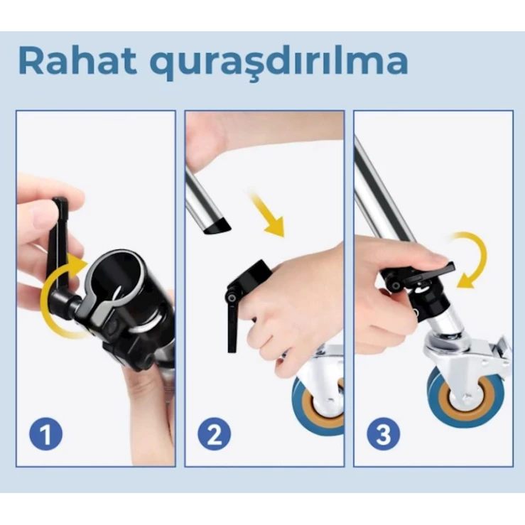 Колеса для стойки C stand L- 554, серебристый