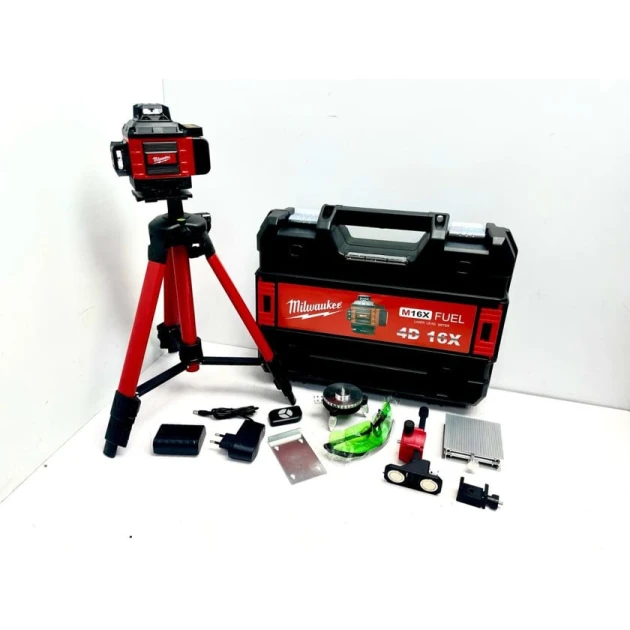 Lazer nivelir Milwaukee. 4D 16xətt, 360 dərəcə