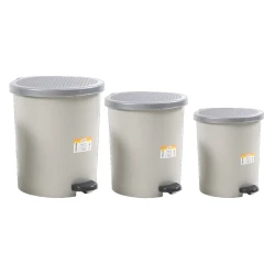 Набор мусорных ведер SP_6308, 32.8x36.5x39.7 см, 3 шт, серый