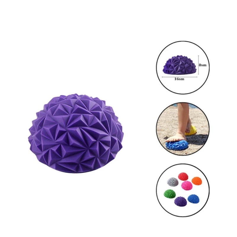 Полукруглый массажный мяч Gymnic 02125068, фиолетовый, 16 см Полукруглый массажный мяч Gymnic 02125068, фиолетовый, 16 см