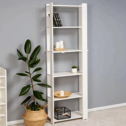 Стеллаж Letta, белый, ЛДСП, 60x28x180 см