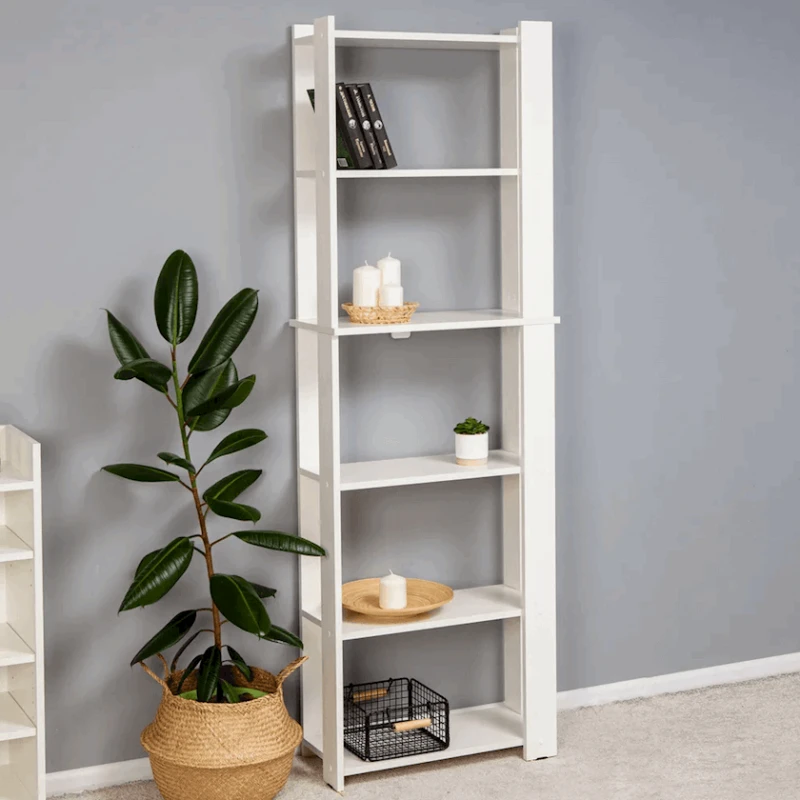 Stellaj Letta, ağ, LDSP, 60x28x180 sm Stellaj Letta, ağ, LDSP, 60x28x180 sm