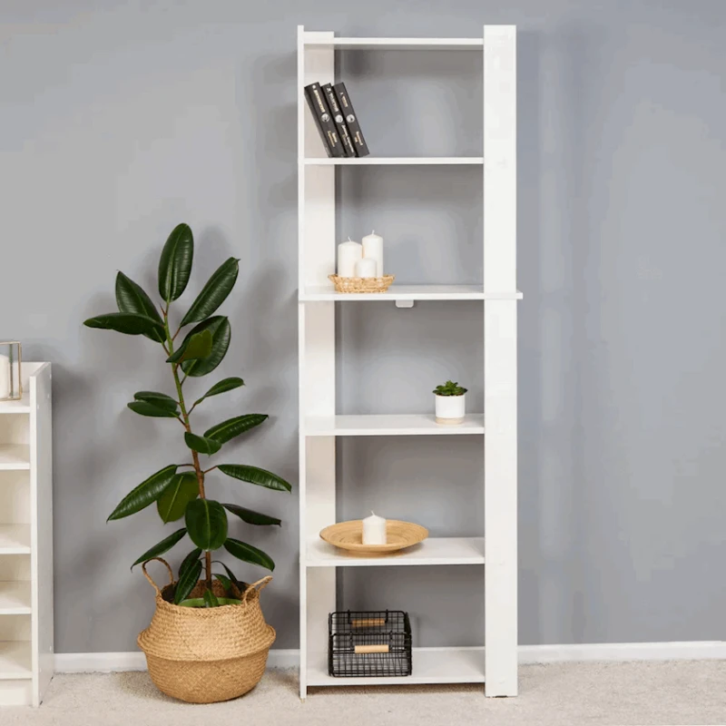 Stellaj Letta, ağ, LDSP, 60x28x180 sm Stellaj Letta, ağ, LDSP, 60x28x180 sm