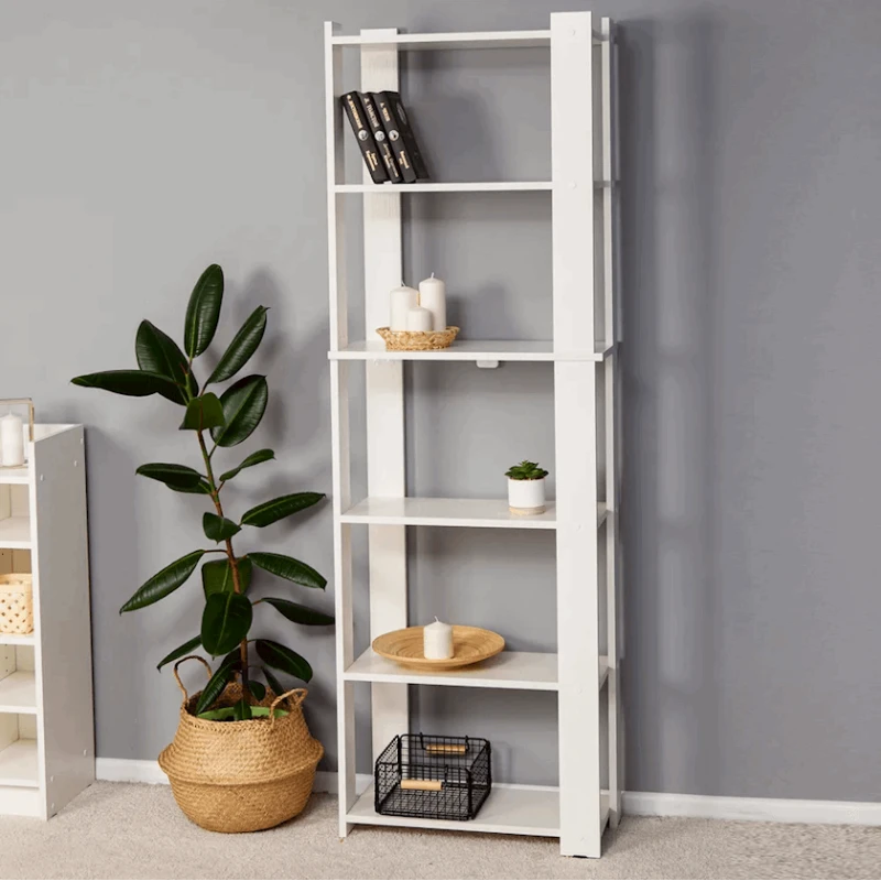 Stellaj Letta, ağ, LDSP, 60x28x180 sm Stellaj Letta, ağ, LDSP, 60x28x180 sm