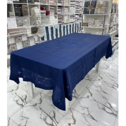 Скатерть MiraNova FS-688, 160x400 см, синяя