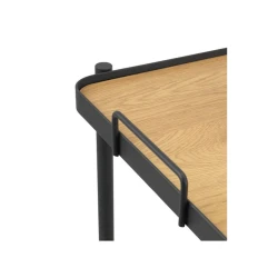 Столик-тележка JYSK Gangsted 56x40x69 см, МДФ/сталь/меламин, дуб/черный Столик-тележка JYSK Gangsted 56x40x69 см, МДФ/сталь/меламин, дуб/черный