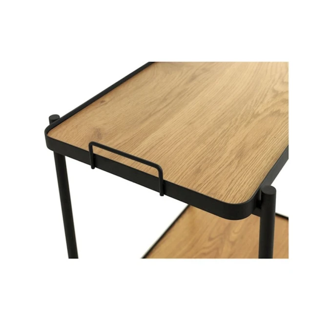 Столик-тележка JYSK Gangsted 56x40x69 см, МДФ/сталь/меламин, дуб/черный Столик-тележка JYSK Gangsted 56x40x69 см, МДФ/сталь/меламин, дуб/черный