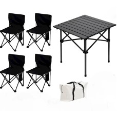 Yığılan masa və oturacaqlar dəsti UM001000986, 45x28x24 sm, qara