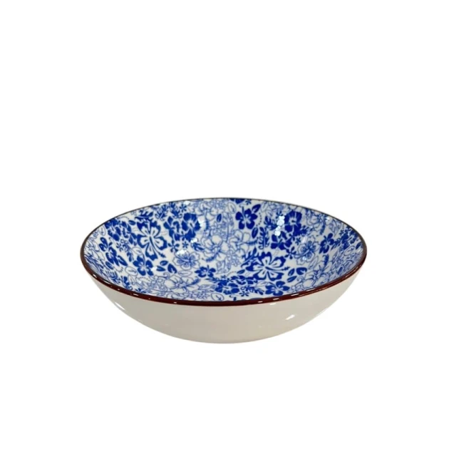 Миска Danny Home, керамика, белая/синяя, 22.5 см