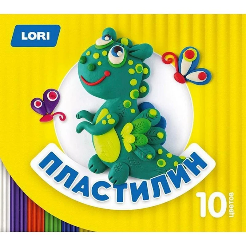 Пластилин Lori Пл-020, 10 цветов