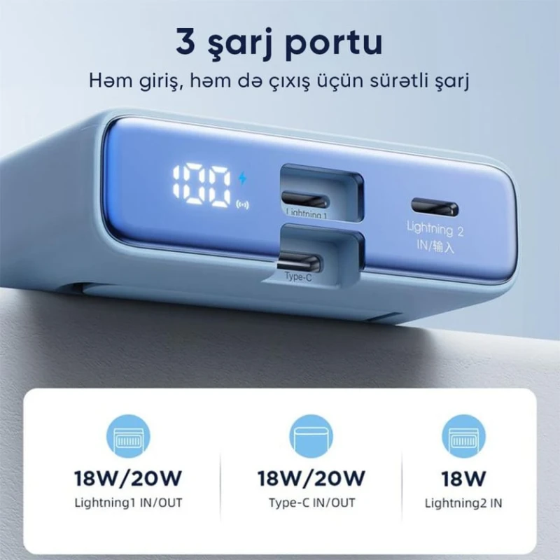 Внешний аккумулятор Joyroom JR-PBM01 10000 мАч 20W Внешний аккумулятор Joyroom JR-PBM01 10000 мАч 20W