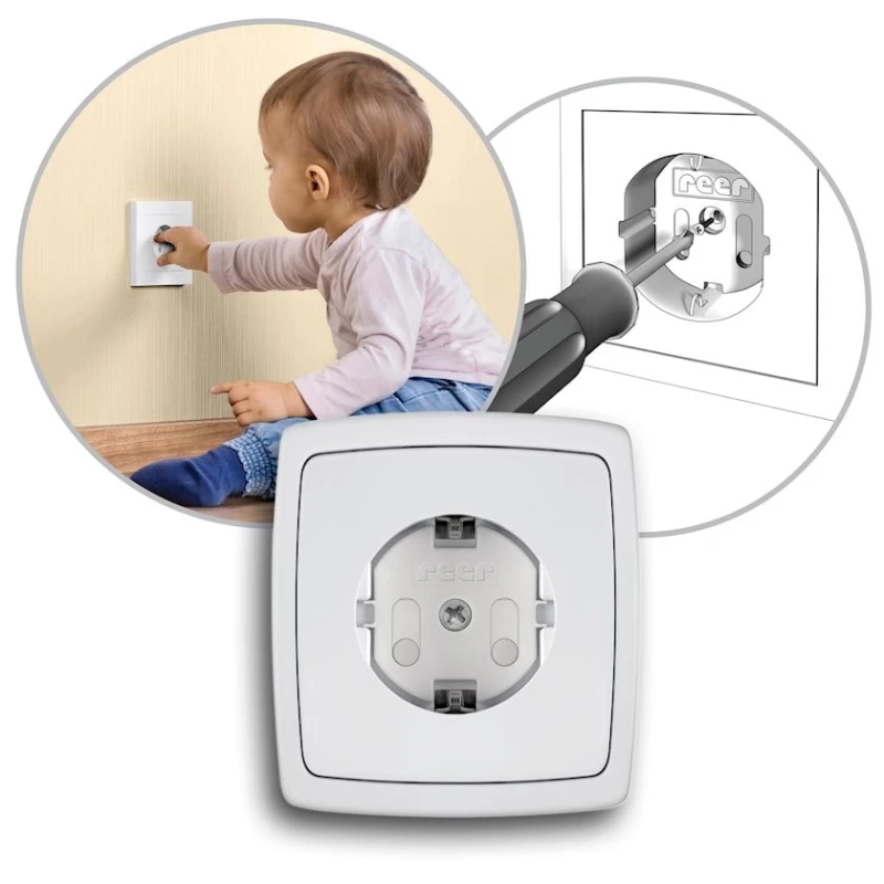 Заглушка для розеток Reer 32010, белый, 10 шт